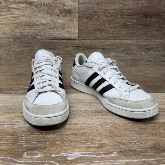 Adidas Grand Court White/Blue Leather Sneakers Men's Size 12 - Picture 6 of 7